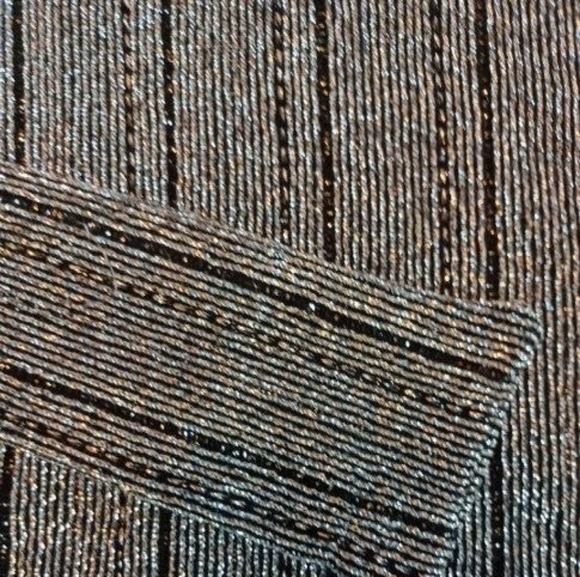 Silver glittering top by Vue Point, elegant going out top size M - Picture 3 of 4